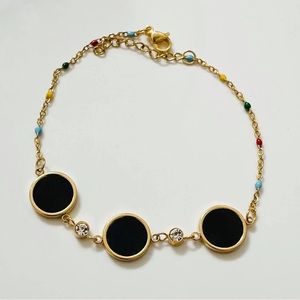 Black gold plated bracelet stainless steel